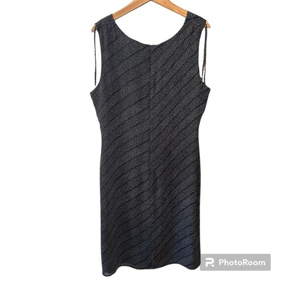 Old Navy Vintage Black and White Polka Dot Stripe Lined Sleeveless Slip Dress 16 - Picture 2 of 5